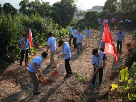 (HKF)の植樹活動のようす