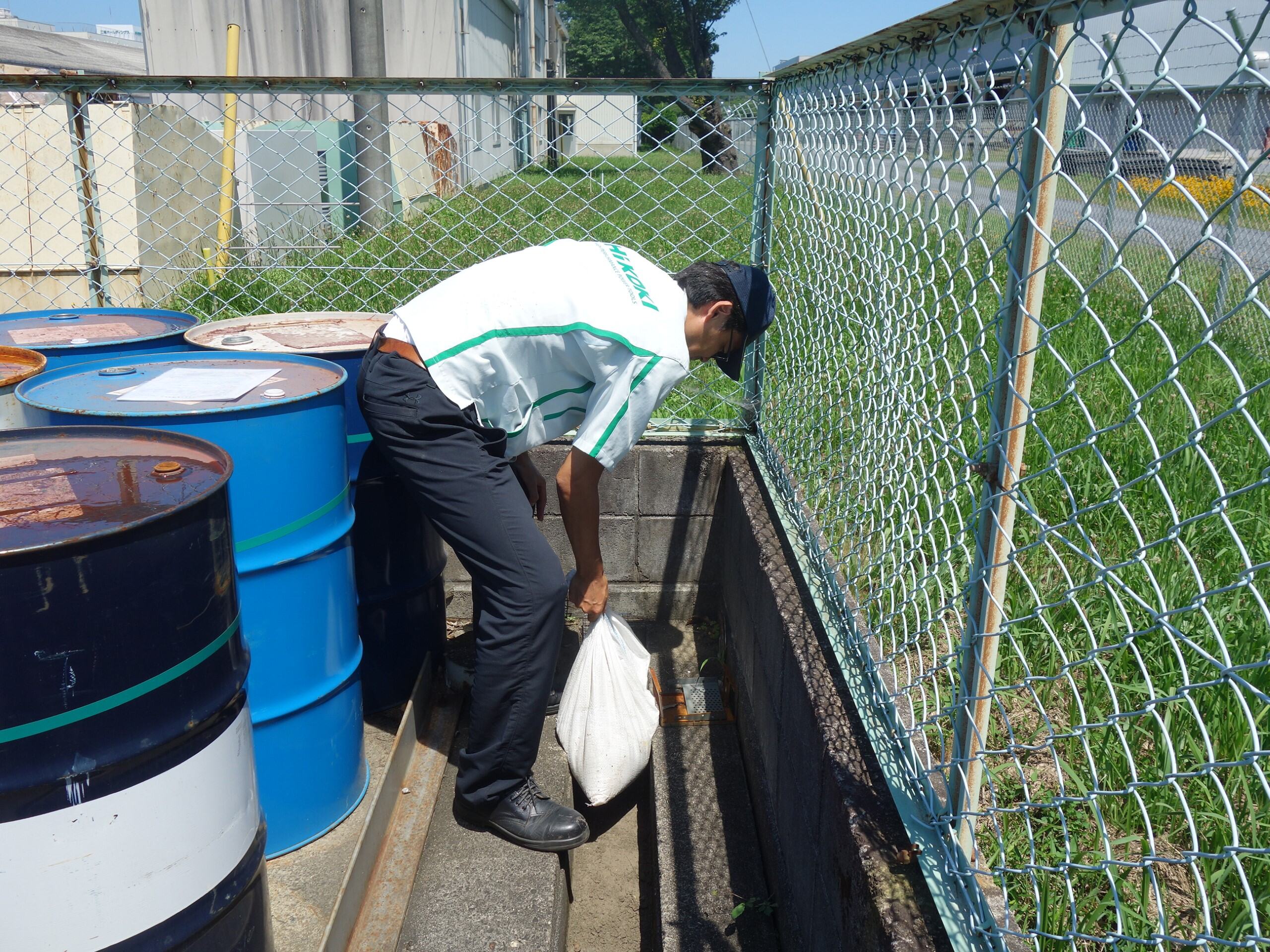 緊急事態想定訓練のようす(勝田工場)